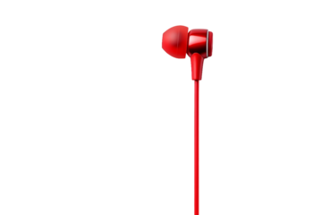 Red Earphone in High Definition 8K Resolution
