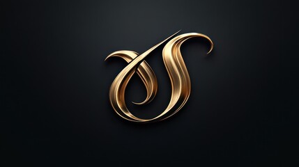 Golden Letter V