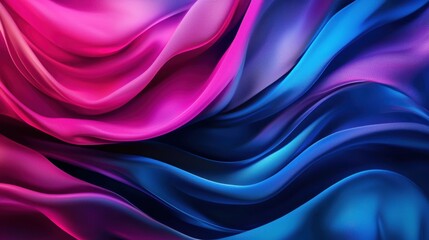 Obraz premium Abstract Colorful Gradient Waves Fabric Draping Art
