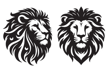 lion head silhouette vector illustration