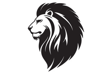 lion head silhouette vector illustration
