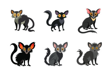 Aye-Aye Vector Illustration - Cartoon, Clipart, and Line Art Design Template