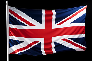 Beautifully Cascading Union Jack: The Iconic Flag of Great Britain in Vibrant Colors