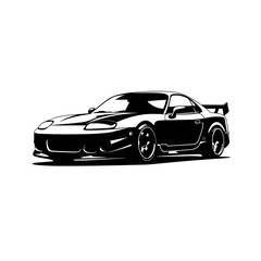 vector silhouette of a JDM