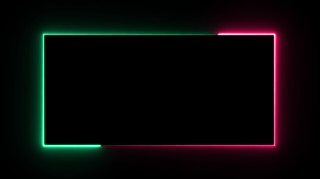 neon border frame, pink blue glowing border, rectangle, square, frame, black screen frame, border black screen, glowing frame, glowing border	