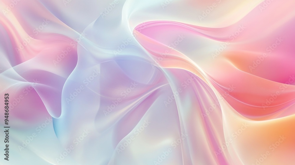 Aufkleber a smooth abstract background with soft pastel colors and gentle curves, creating a calming and elega