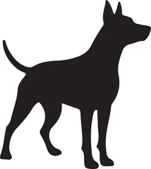 Dog vector silhouette art illustration