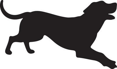 Dog vector silhouette art illustration