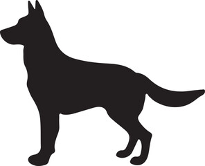 Dog vector silhouette art illustration