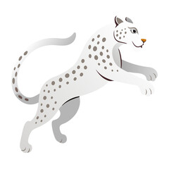 Obraz premium leopard cartoon isolated on white