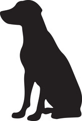 Fototapeta premium Dog vector silhouette art illustration