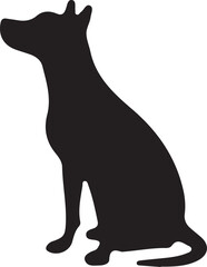Dog vector silhouette art illustration