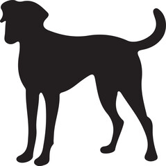 Dog vector silhouette art illustration