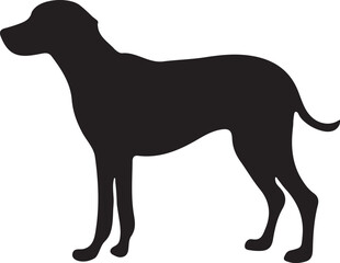 Dog vector silhouette art illustration
