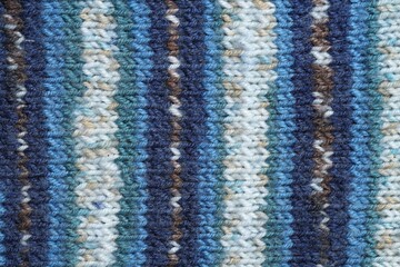 Fototapeta premium Texture of colorful knitted fabric as background, top view