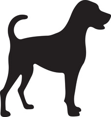 Dog vector silhouette art illustration