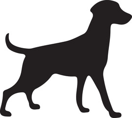Dog vector silhouette art illustration