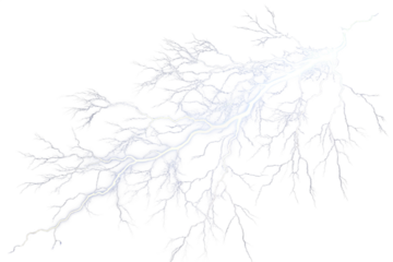 Easy to use real lightning isolated on transparent Background 