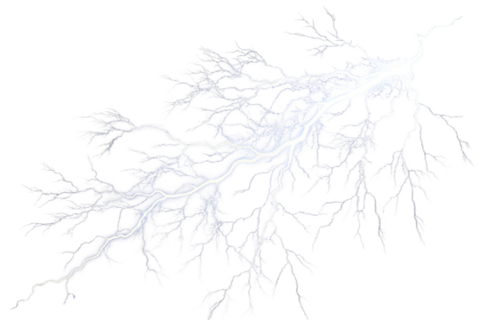Easy to use real lightning isolated on transparent Background 