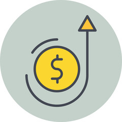 Obraz premium Money Growth Vector Icon