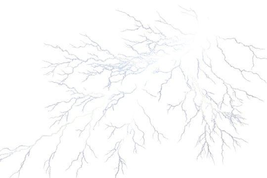 Easy to use real lightning isolated on transparent Background 