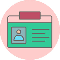 Fototapeta premium Id Card Vector Icon