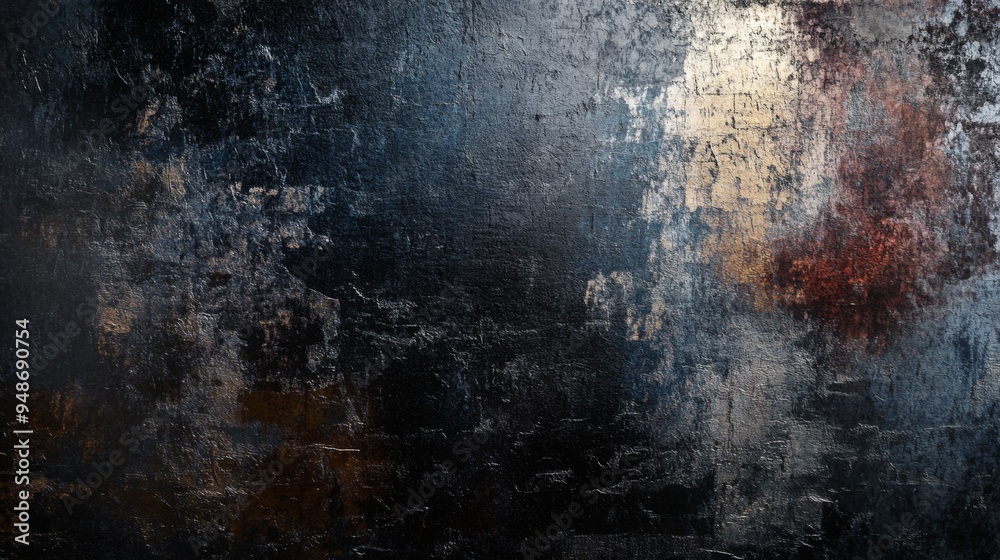 Poster A textured abstract background with a mix of metallic and matte finishes, featuring subtle reflections and varying surface patterns.