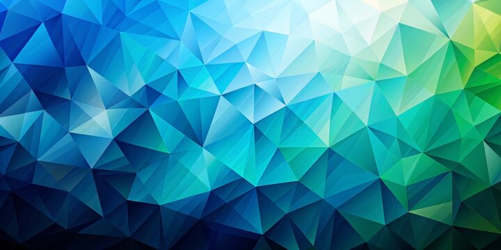Abstract Blue Green Triangular Gradient, Abstract, Geometric, Gradient