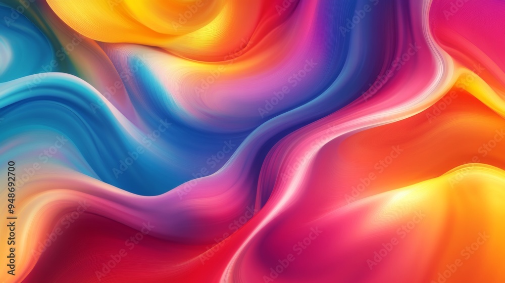 Fototapete A vibrant abstract background with swirling colors and gradients blending seamlessly, creating a dynamic and visually striking effect.