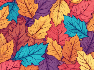 A Colorful Pattern Of Autumn Leaf's