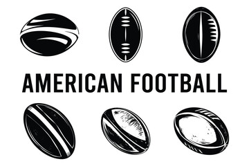 American football silhouette vector
