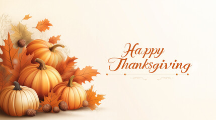 Elegant corporate Thanksgiving card design featuring autumn elements and a warm color gradient for personalized greetings