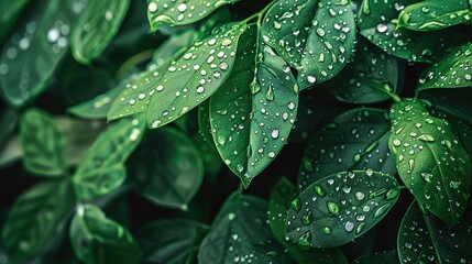 Fototapeta premium dewdrop on leaf wallpaper