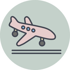 Flight Landing Vector Icon