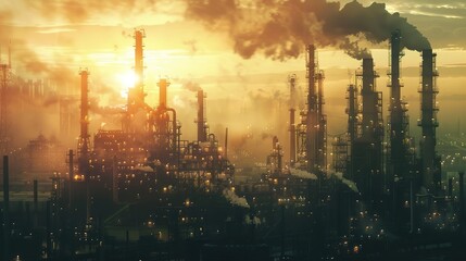 industrial factory building wallpaper