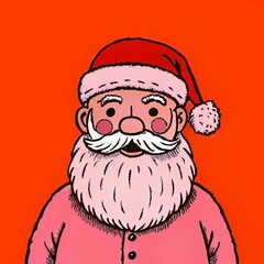 Smiling and lovely Santa Claus celebrating Christmas and happy New Year