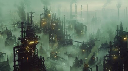 Obraz premium industrial cityscape