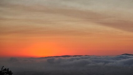 Obraz premium sunset in the mountains