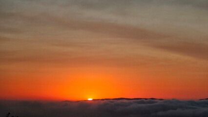 sunset in the mountains