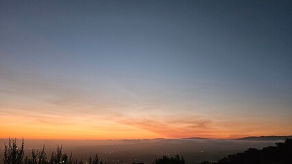 Obraz premium sunset in the mountains