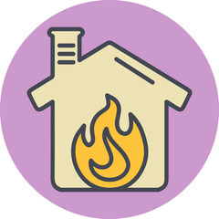 Housefire Vector Icon