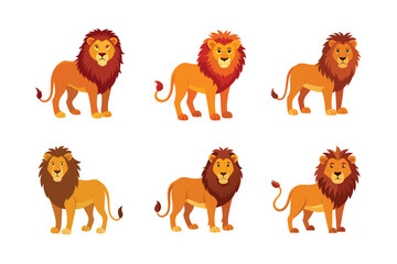 Majestic African Lion Vector Illustration - Cartoon, Clipart, and Line Art Design © MOHSHINBD