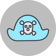 Pirate in Hat Vector Icon