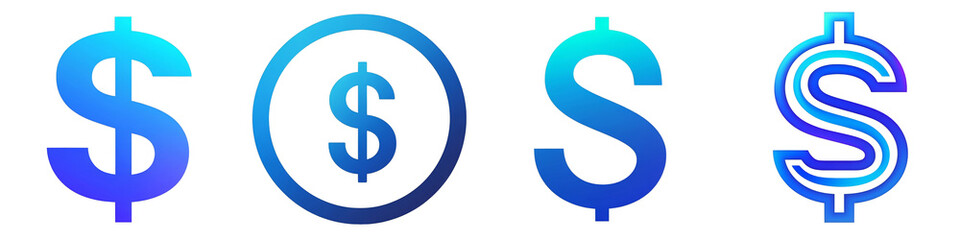 Obraz premium Finance clipart collection, symbol, logos, icons isolated on transparent background