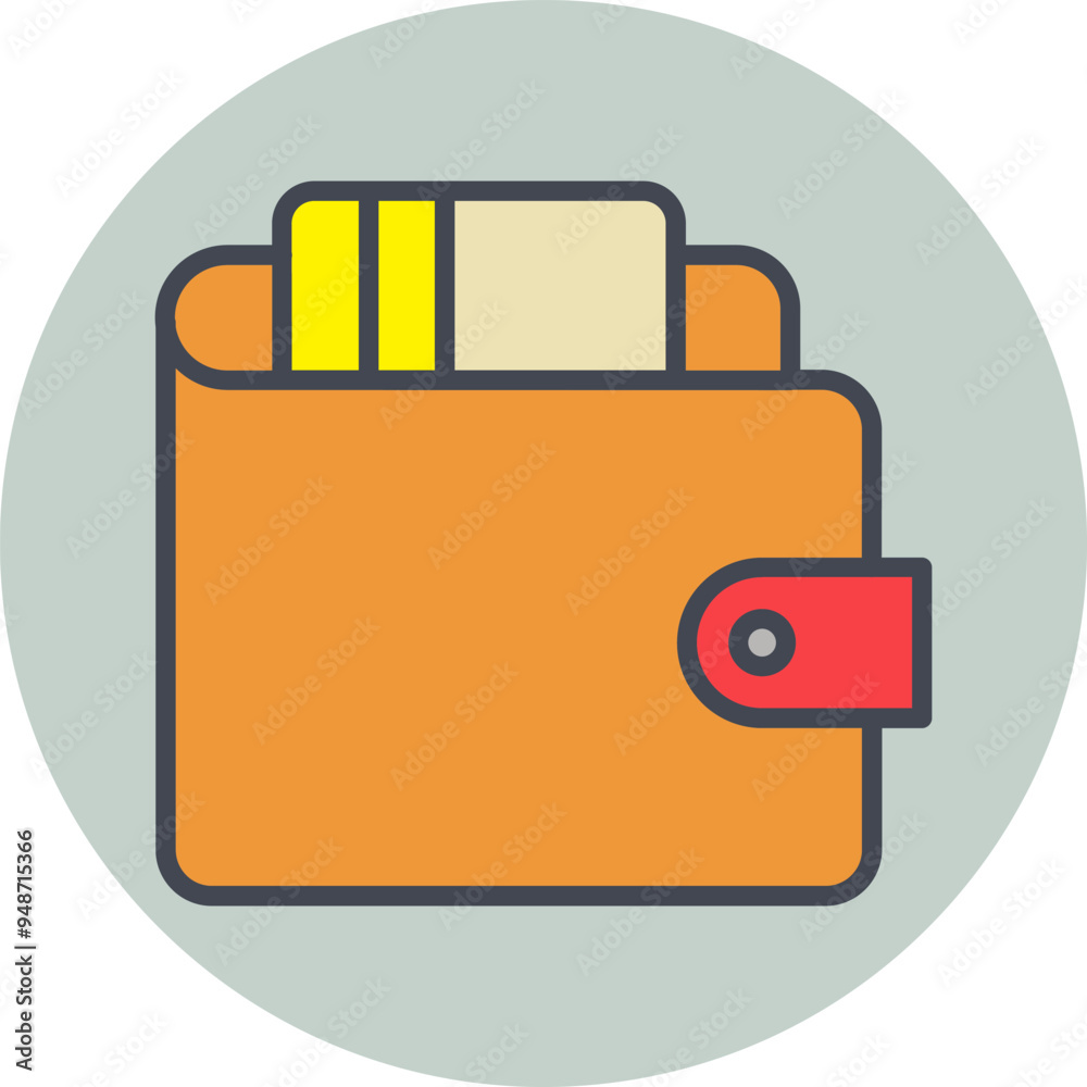 Wall mural wallet vector icon