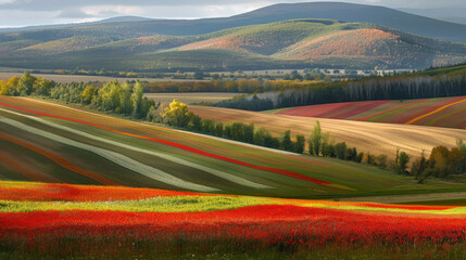 Landscapes adapt to the whispers of climate change, their colors shifting with thermo chromic grace. Nature Background