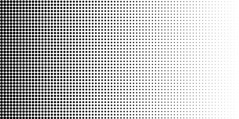 Dotted gradient halftone background. Horizontal seamless dots pattern in pop art style. Abstract modern stylish