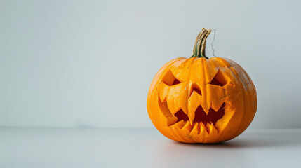 Halloween pumpkin on white background