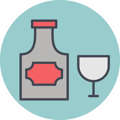 Bottle of Rum Vector Icon