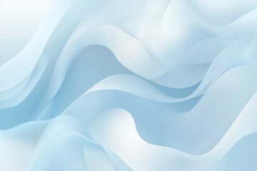 Fototapeta premium Soft Abstract Light Blue and White Flowing Wave Background